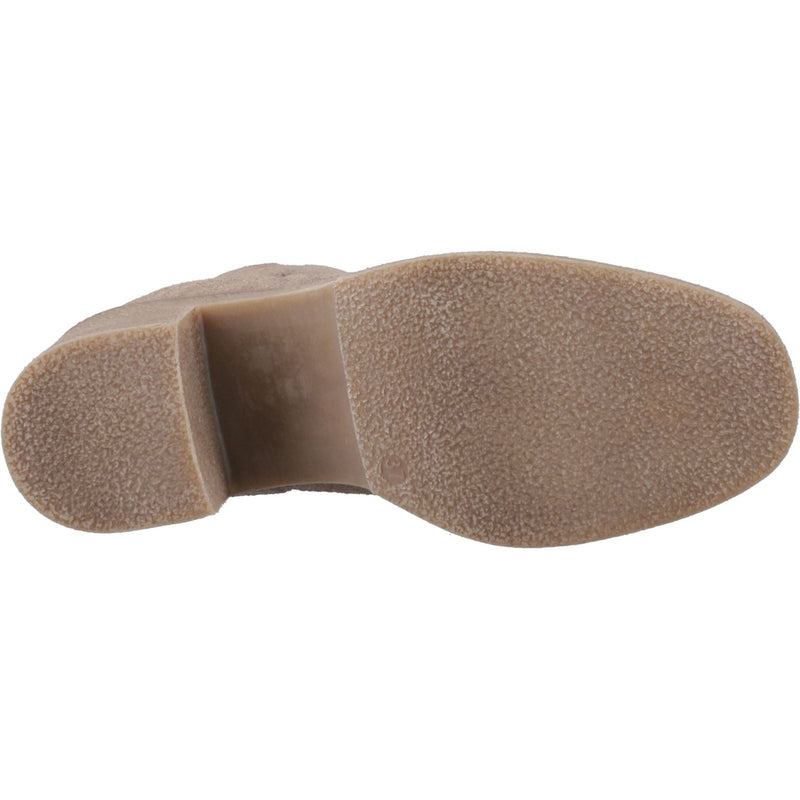 Hush Puppies Felicia Damen Stiefeletten mit Absatz in Taupe aus Wildleder