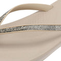 FitFlop Iqushion Ombre Sparkle Damen Zehentrenner Aus Beigeem Gummi