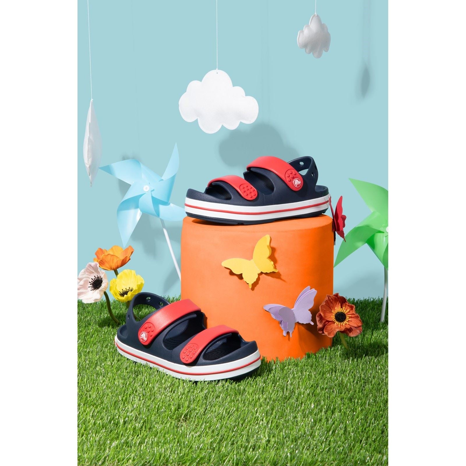 Crocs Crocband Play Thermoplastische Navy/Varsity Red Sandalen
