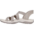 Skechers Reggae Slim Stretch Flex Damen Textil Sandalen In Taupe