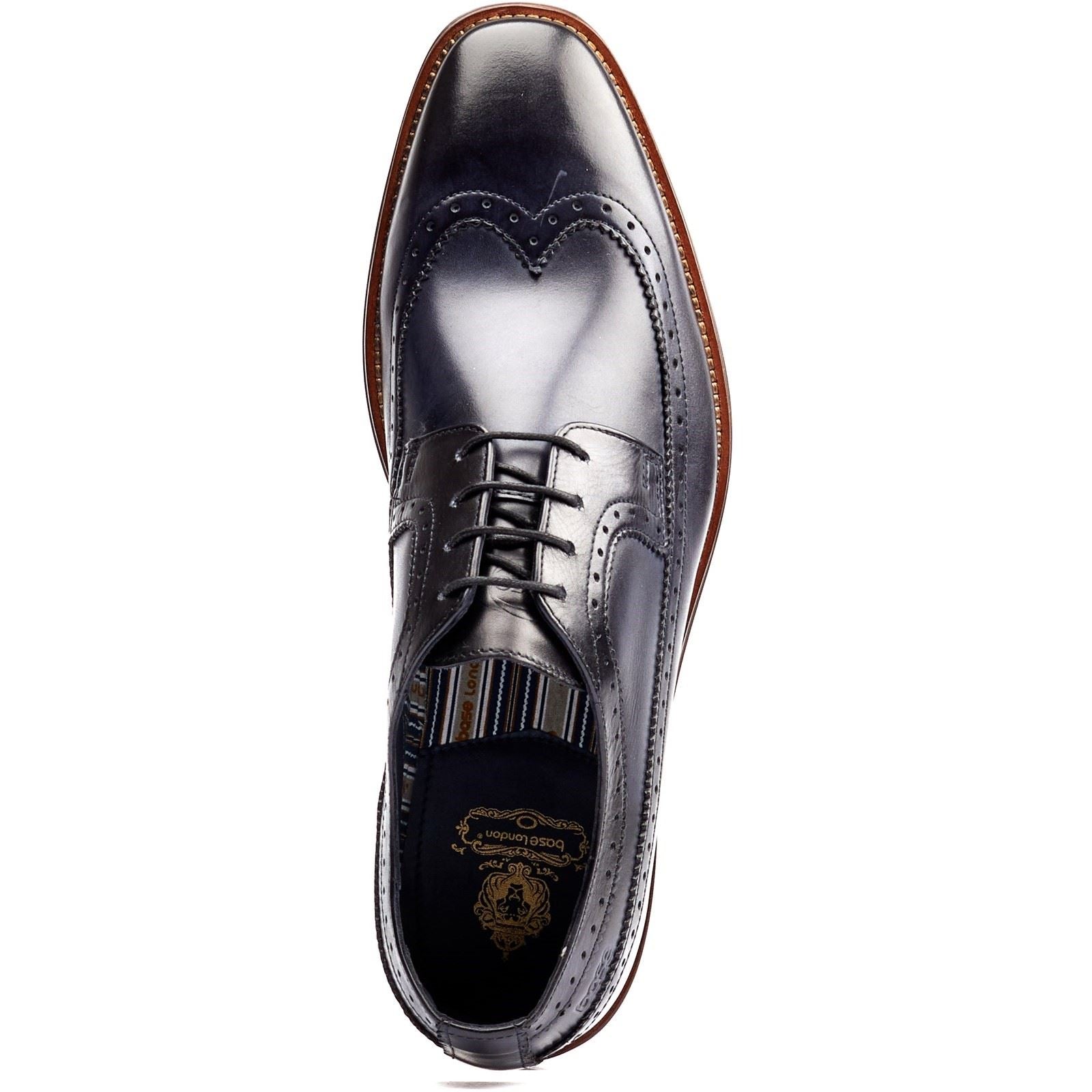 Base London Havisham Herren Derby Schuhe Aus Leder In Marineblau