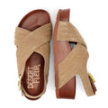 Desert Fleur Sparks Damen Sandalen Aus Veloursleder In Beige