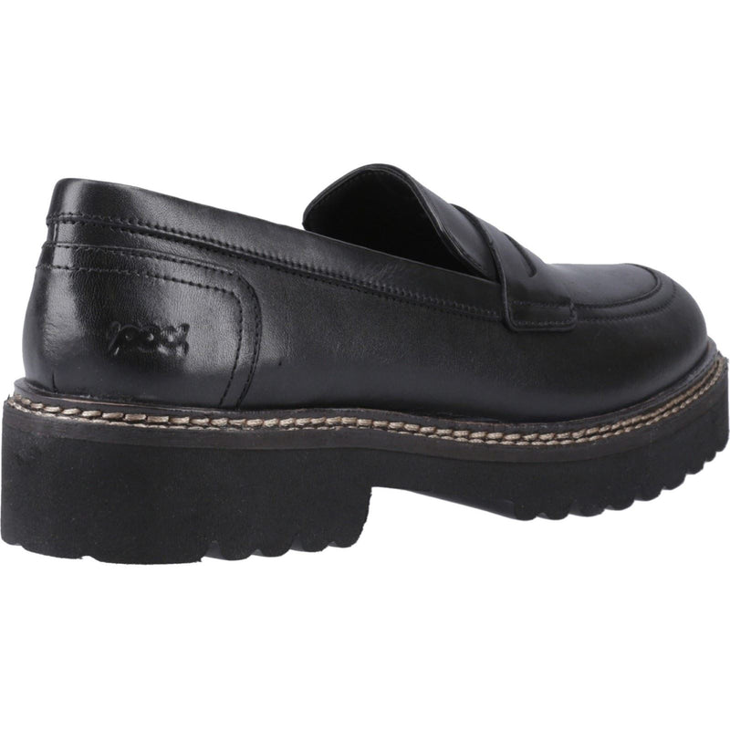 Pod Kenny Leder Frauen Schwarze Farbe Slipper