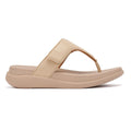 FitFlop F-Mode Go Adjustable Flatform Damen Beige Sandalen