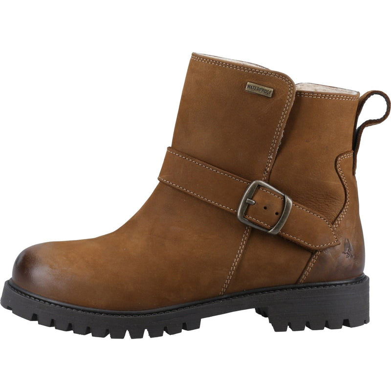 Hush Puppies Wakely Leder Damen Stiefeletten In Beige