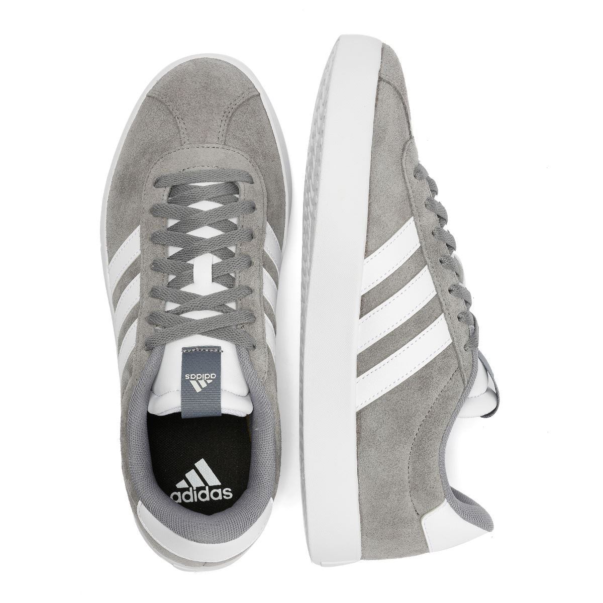 Adidas VL Court 3.0 Leder Herren Graue Turnschuhe