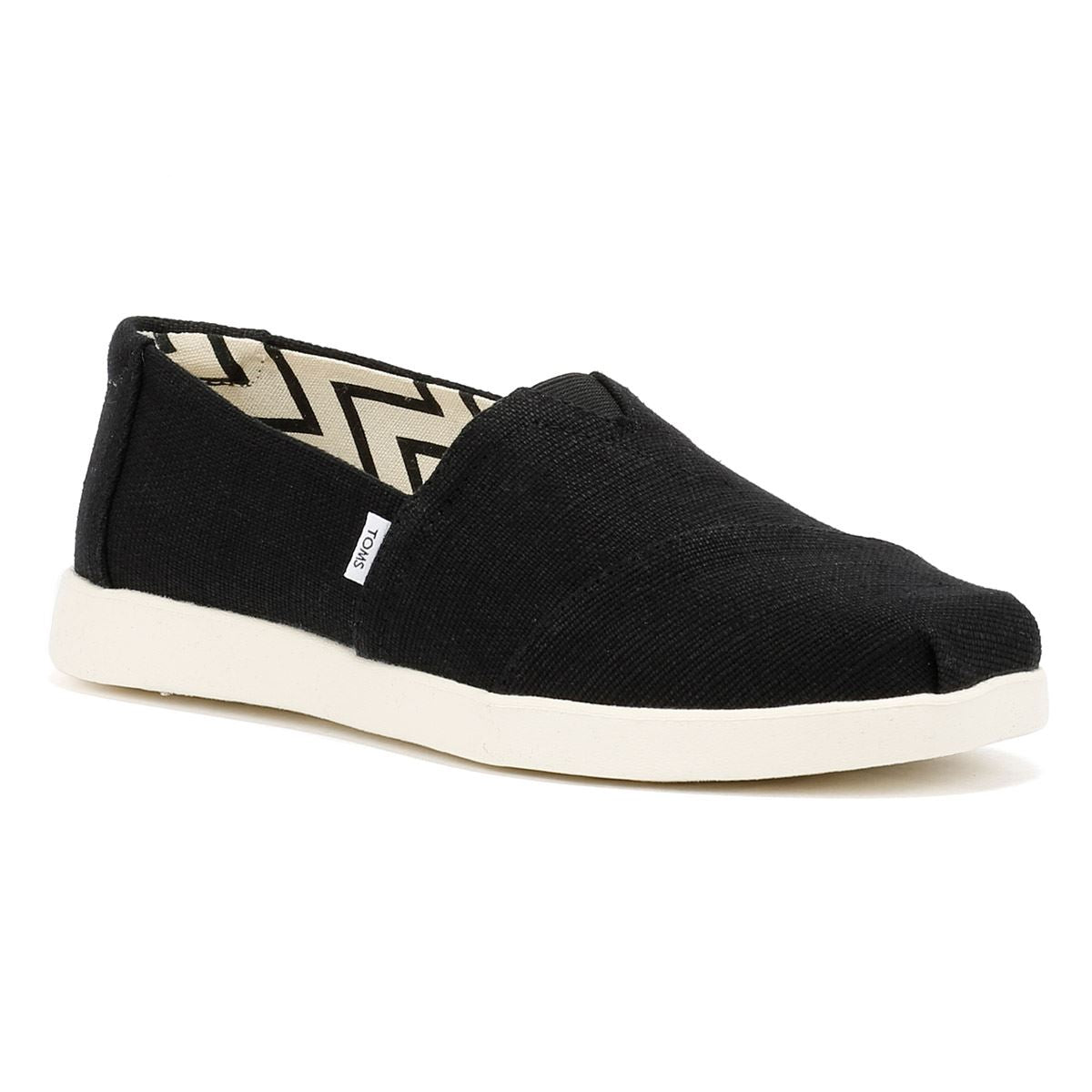 TOMS Alpargata Plus Heritage Canvas Damen Espadrilles In Schwarz