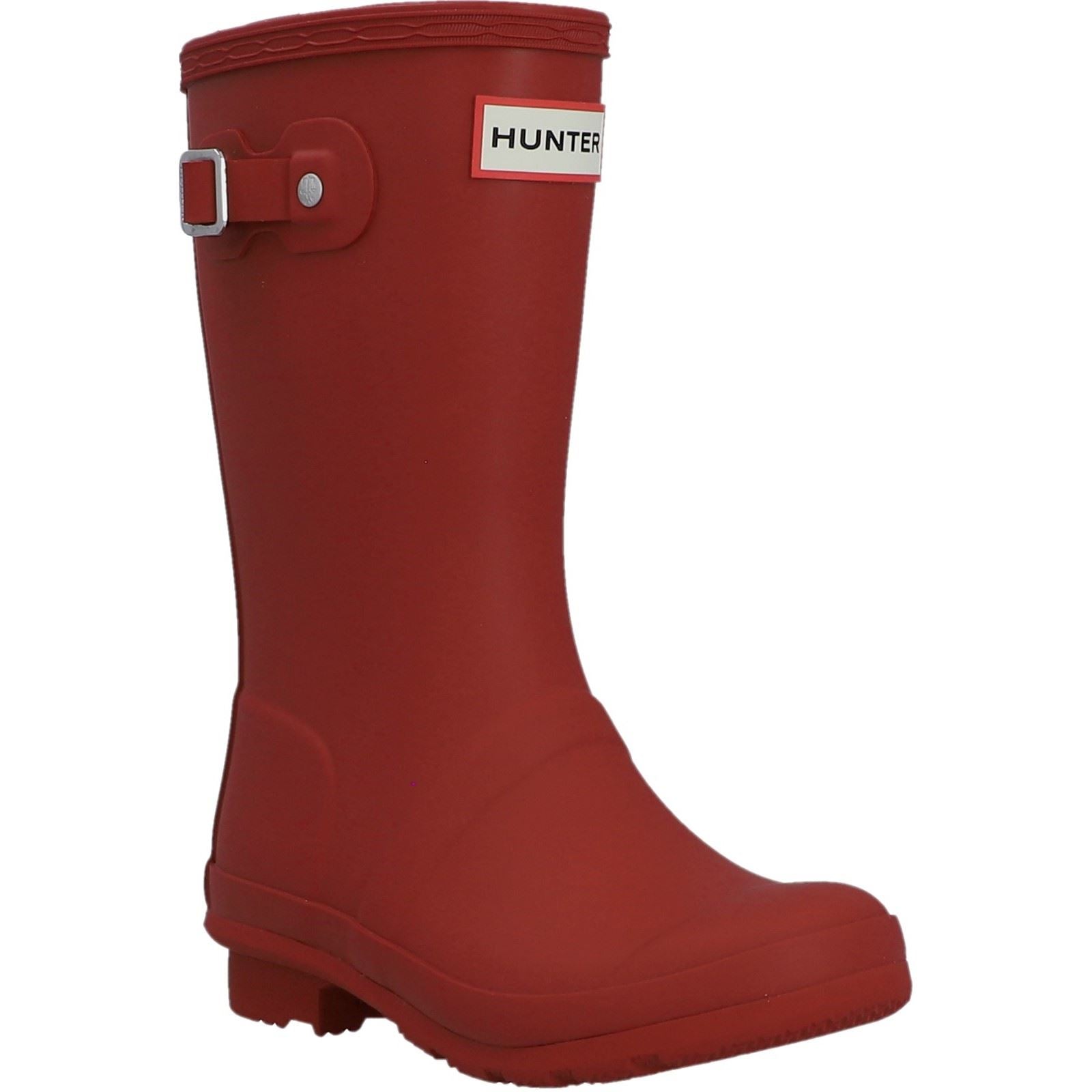 Hunter Junior Originals Gummi Unisex Kinder Militär Rote Gummistiefel