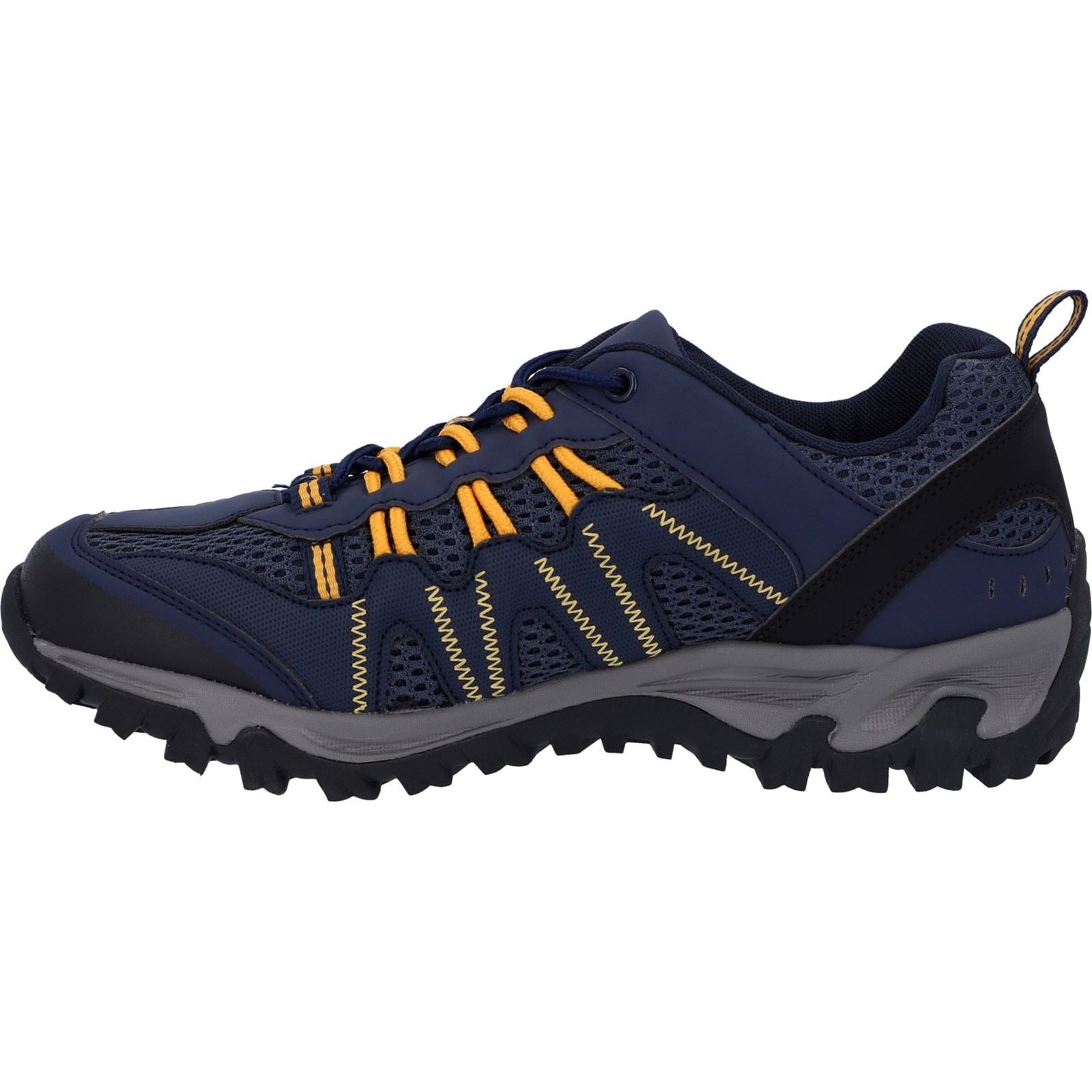 Hi-Tec Jaguar Herren Wanderschuhe Aus Polyester In Marineblau/Gelb