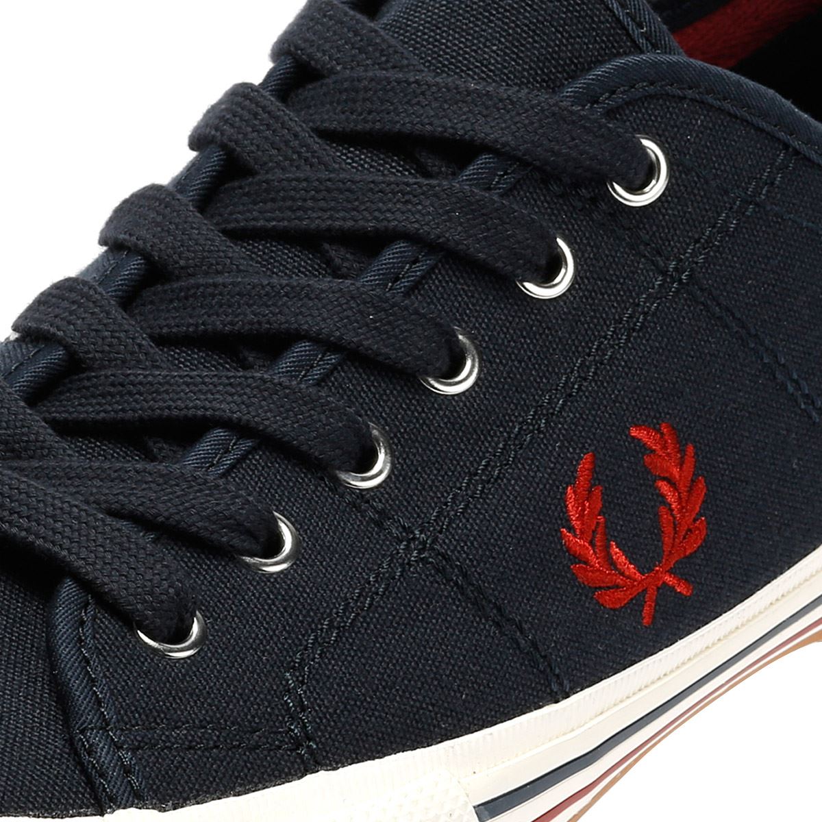 Fred Perry B708 Vintage Tennis Leinen Herren Blau Turnschuhe