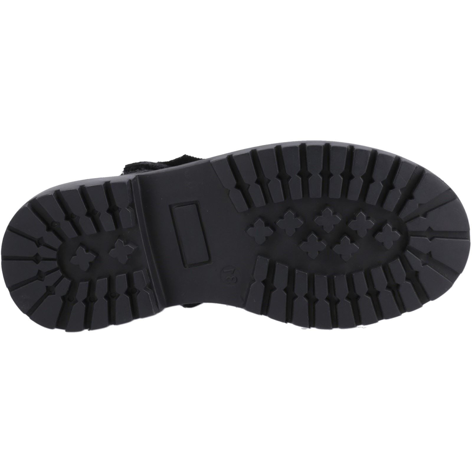 Hush Puppies Astrid Bow Mädchenschuhe Aus Schwarzem Leder