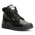 Palladium Pampa HI Snow Warm Leder Damen Schwarze Stiefel