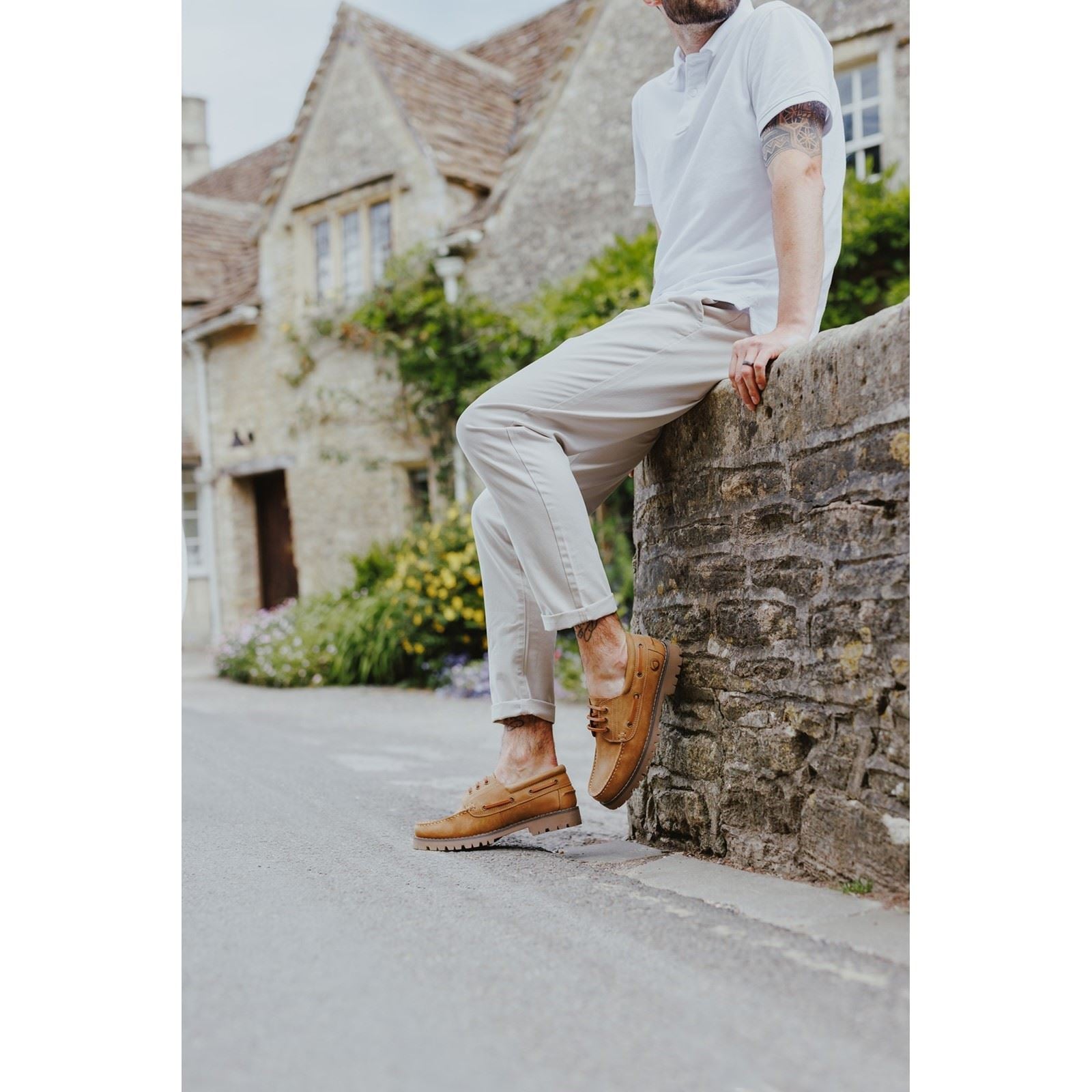 Cotswold Inglecote Herren Bootsschuhe Aus Kamelleder
