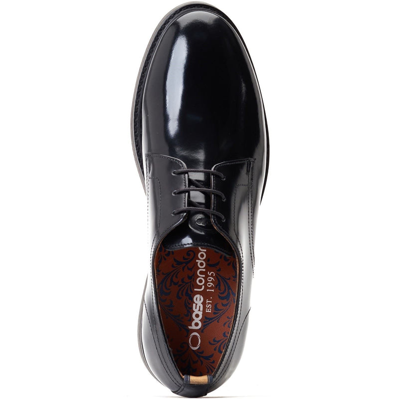 Base London Roly Leder Herrenschuhe In Schwarz Oxford Stil