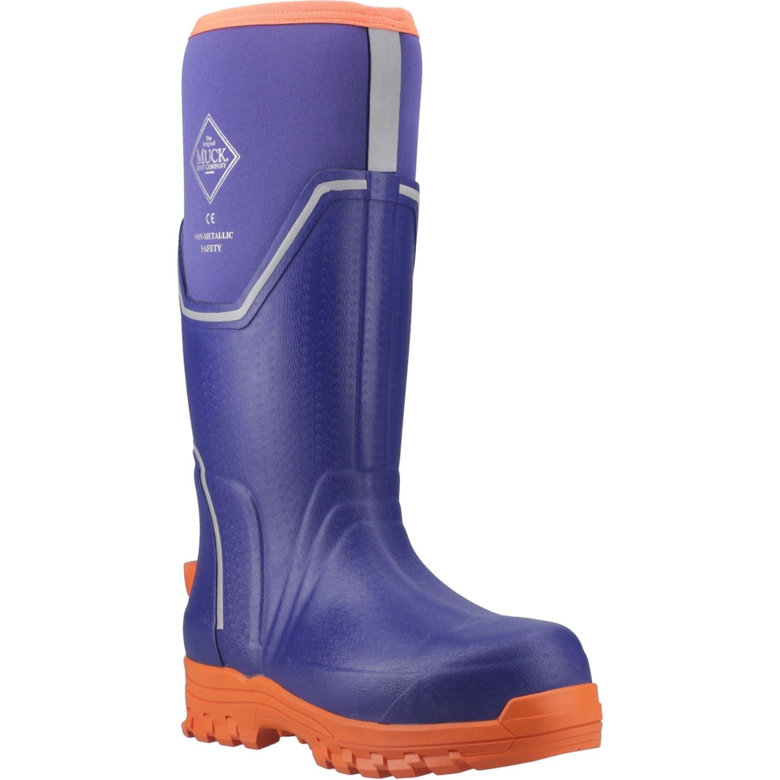 Muck Boots Grit S5 Damen Gummistiefel in Blau/Orange