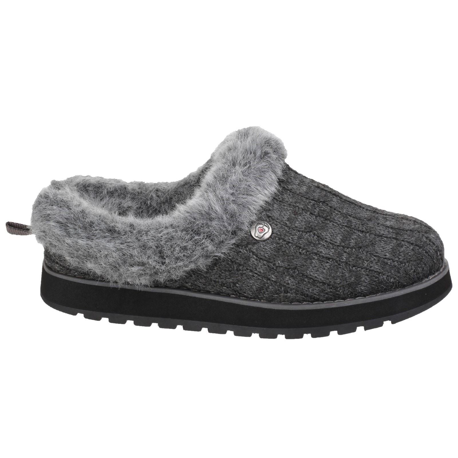 Skechers Keepsakes Ice Angel Synthetik Damen Hausschuhe In Anthrazit