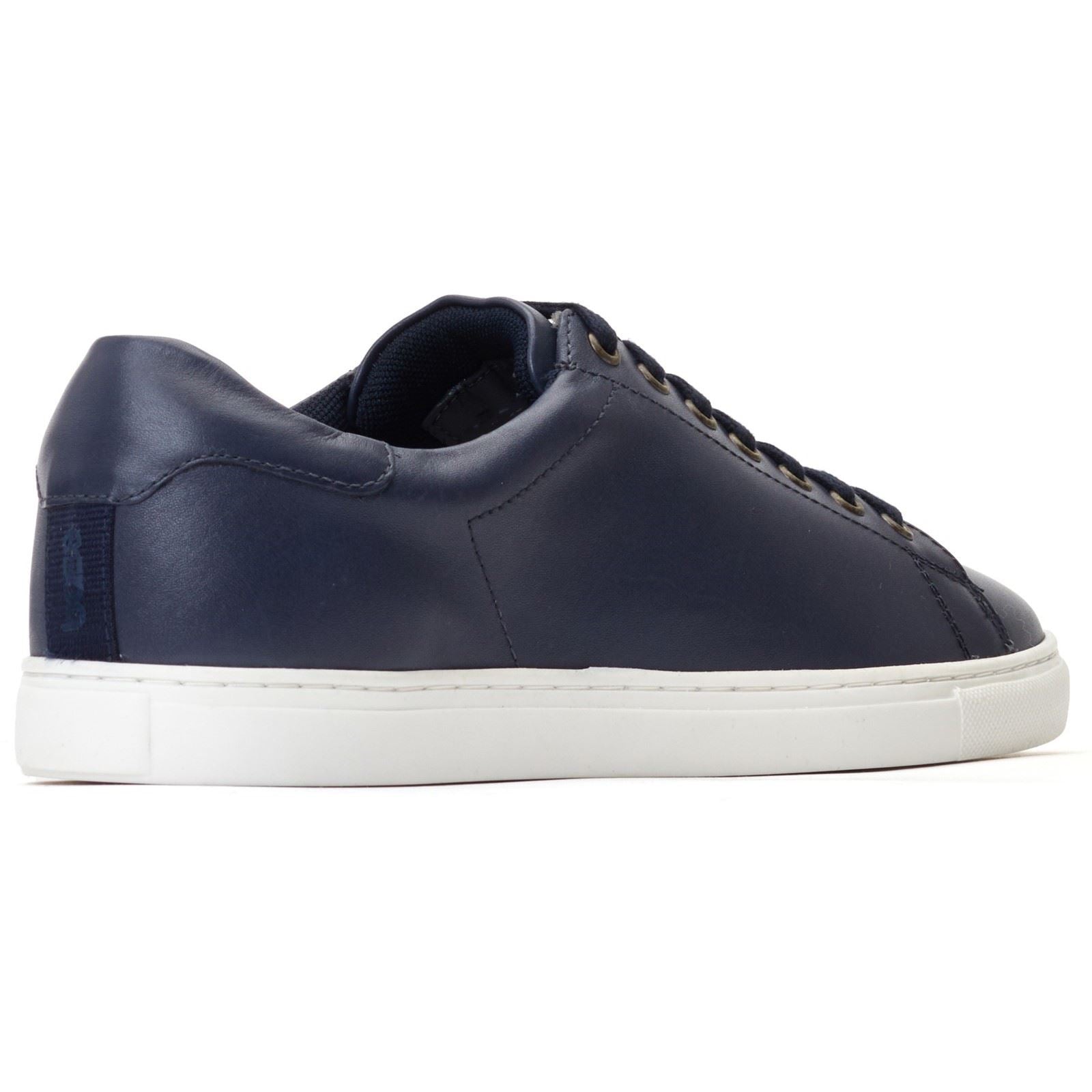 Base London Tucker Herren Sneaker Aus Leder In Marineblau