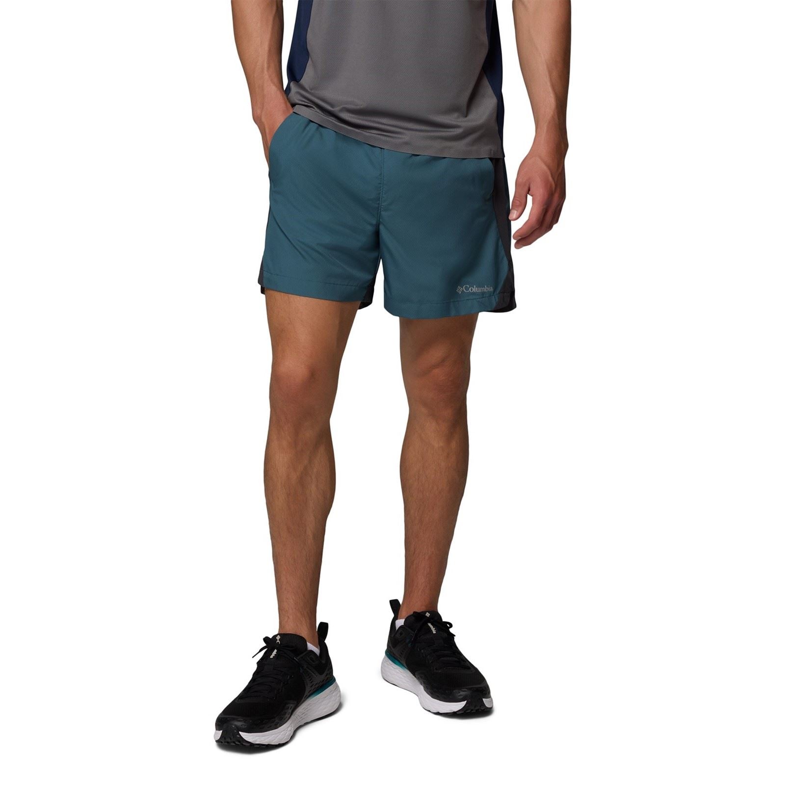 Columbia Three Pitch Polyester Herren Blau Activewear Shorts