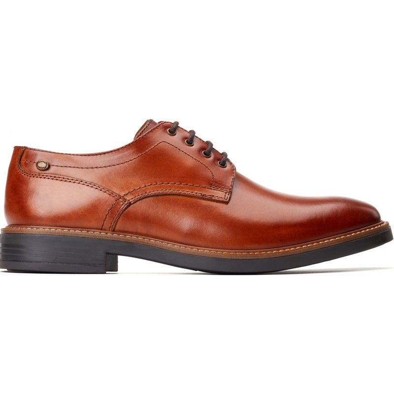 Base London Durham Leder Herren Schuhe In Verbranntem Tan Mit Schnürung