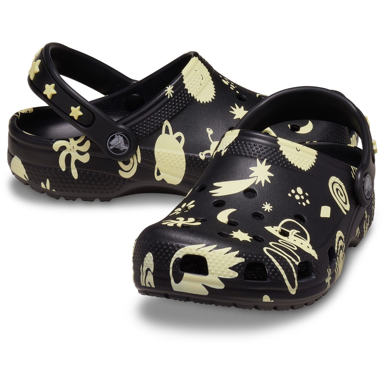 Crocs Classic Graphic Thermoplastische Schwarze Slipper