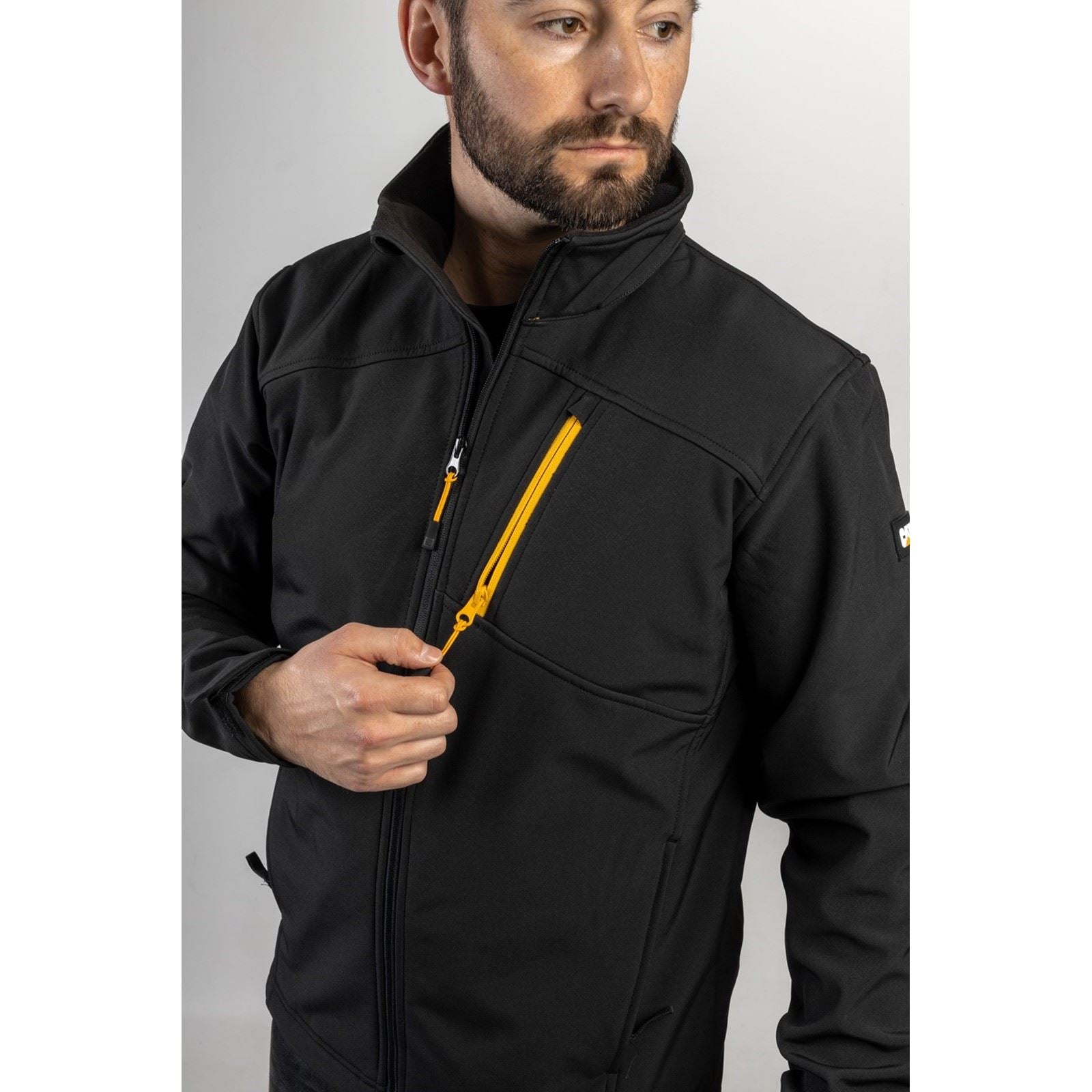 Caterpillar Essentials Shell Herren Schwarze Softshelljacke