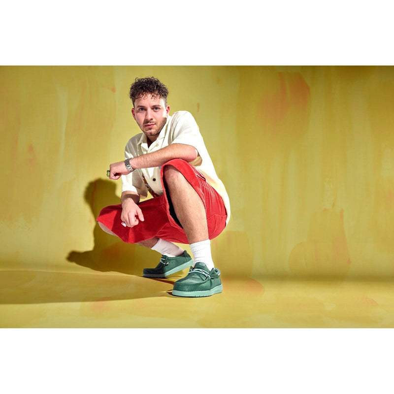 HEYDUDE Wally Canvas 100% Baumwolle Herren Enten Grün/Eisberg Grün Mokassin Schuhe