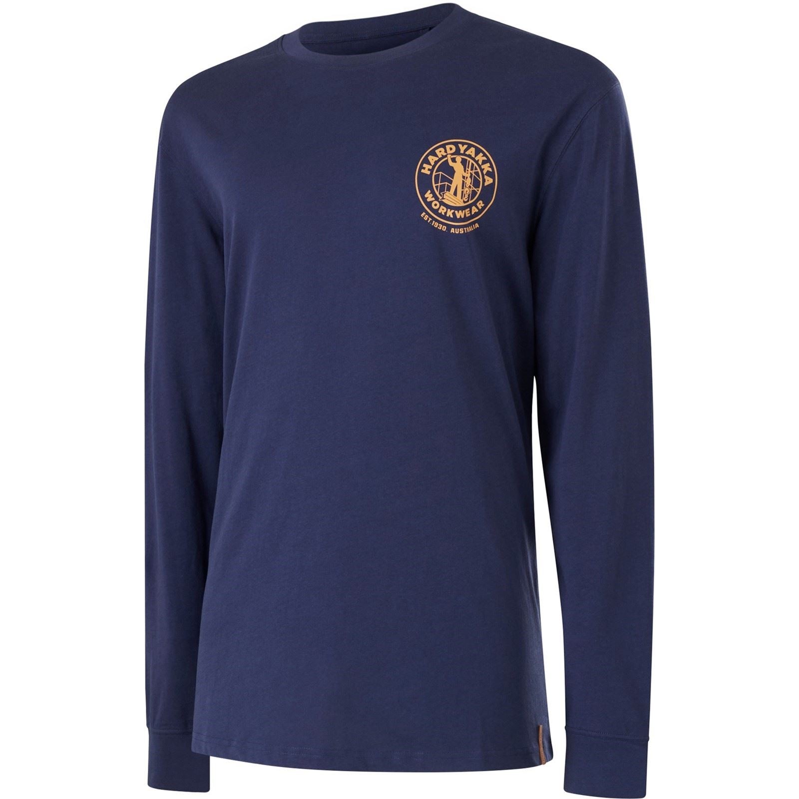 Hard Yakka Heritage Icon Baumwolle Herren Blau T-Shirt