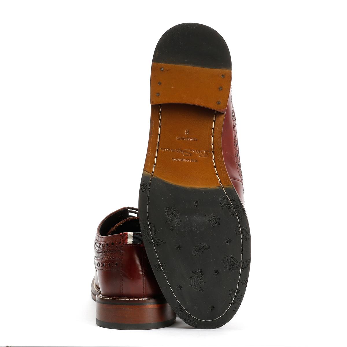 Ben Sherman Archie Brogue Herren Leder Braune Schnürschuhe