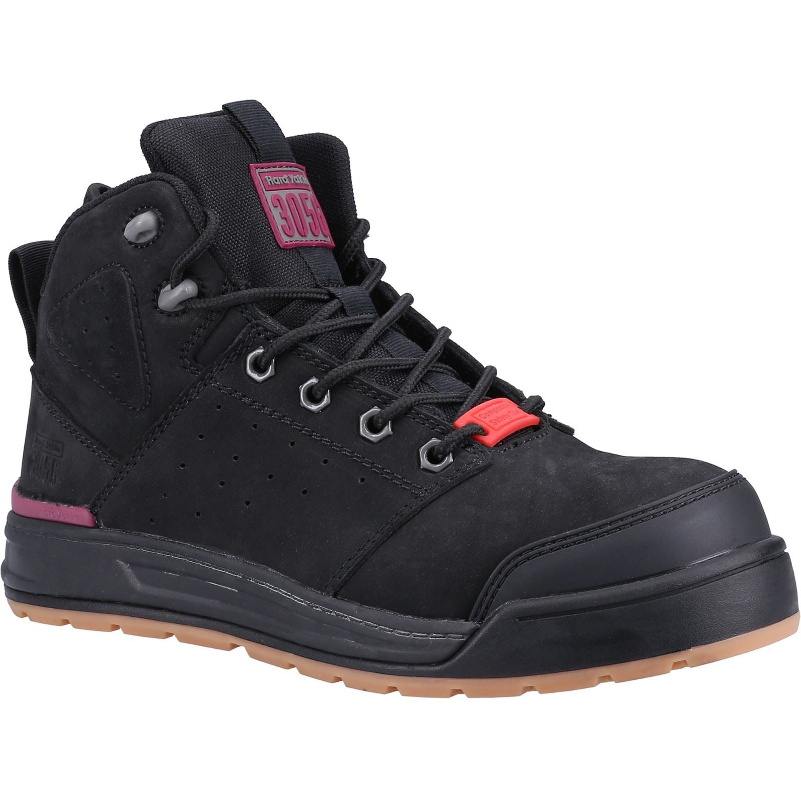Hard Yakka Dreitausendsechsundfünfzig Spitze Leder Damen Schwarze Farbe Sicherheitsstiefel