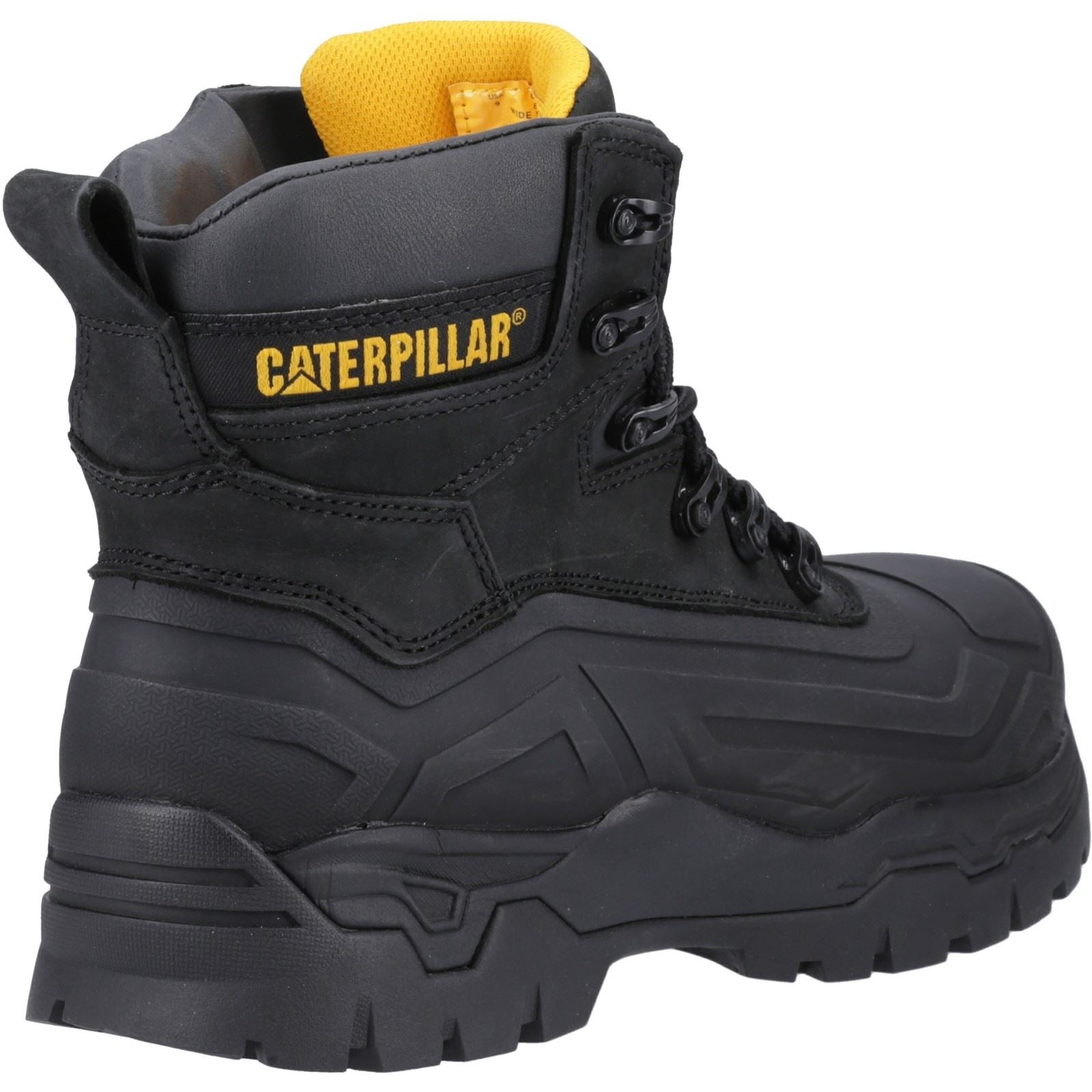 Caterpillar Typhoon Sbh Gummi/Leder Schwarze Farbe Sicherheitsstiefel