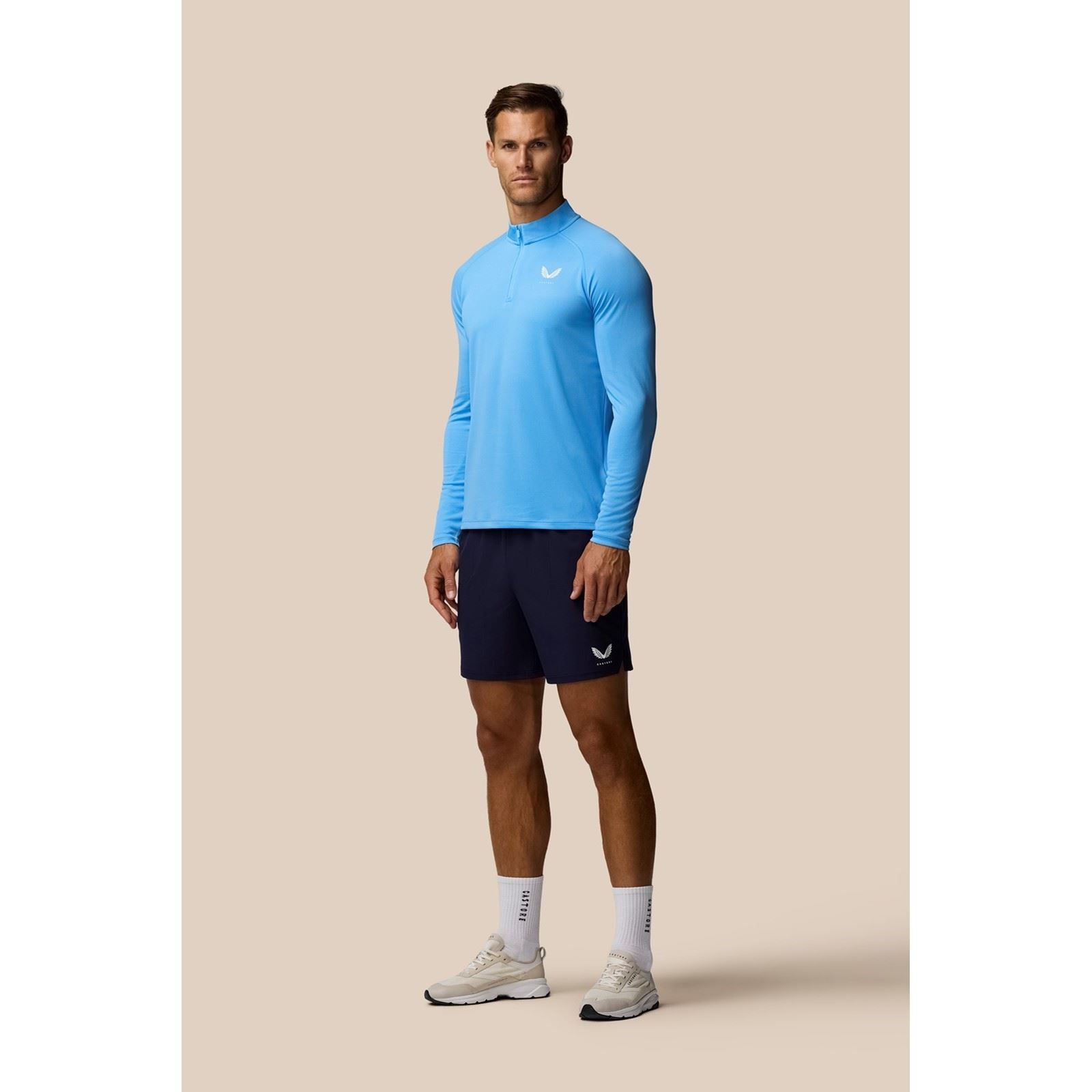 Castore Adapt Training 1/4 Zip Top Polyester Herren Grünes Activewear T-Shirts