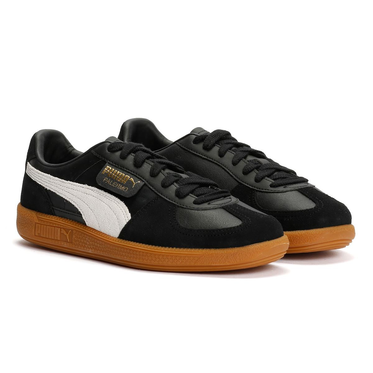 Puma Palermo Leder Schwarze Sneakers