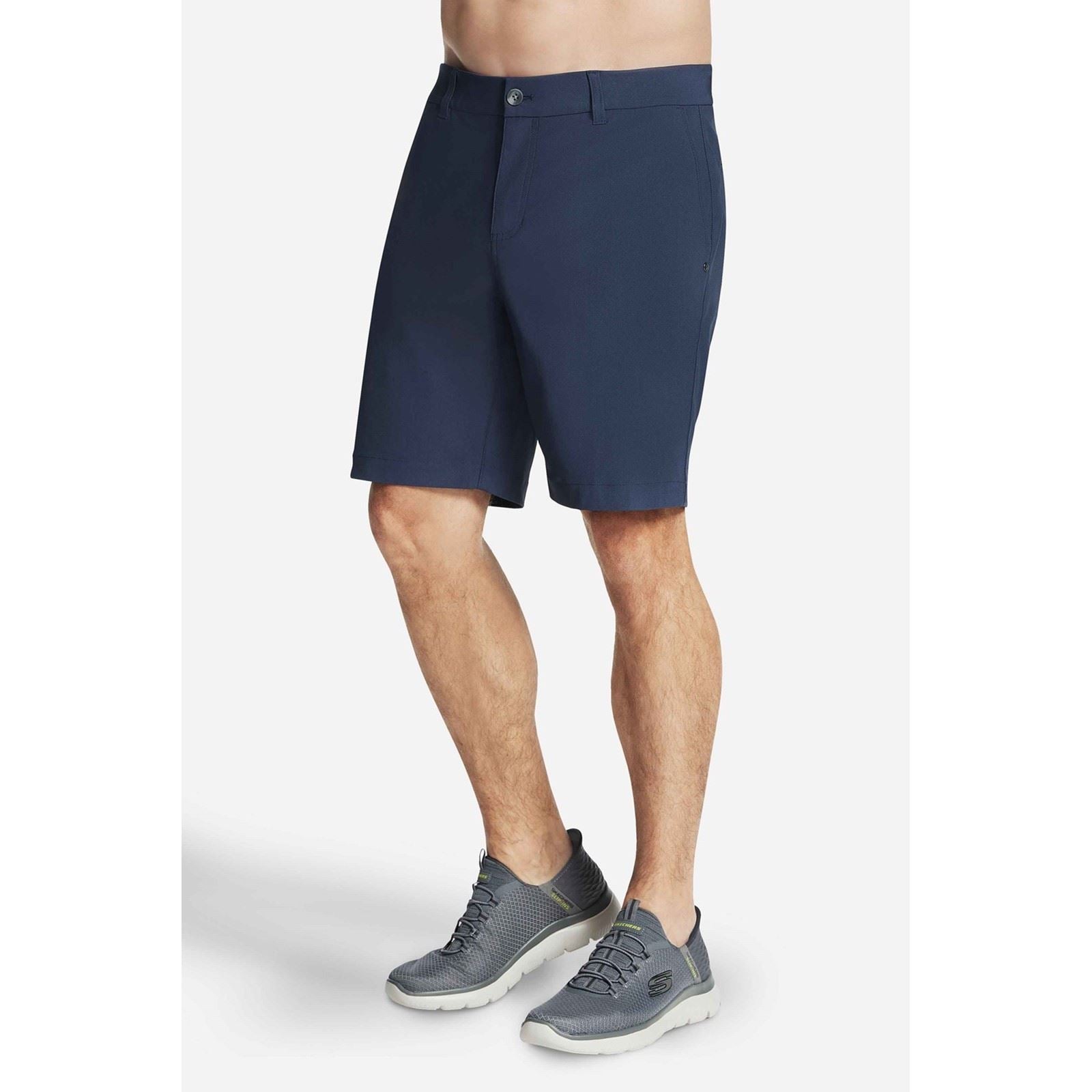 Skechers Premium Everywhere 9 Inch Polyester Herren Graue Knielange Shorts