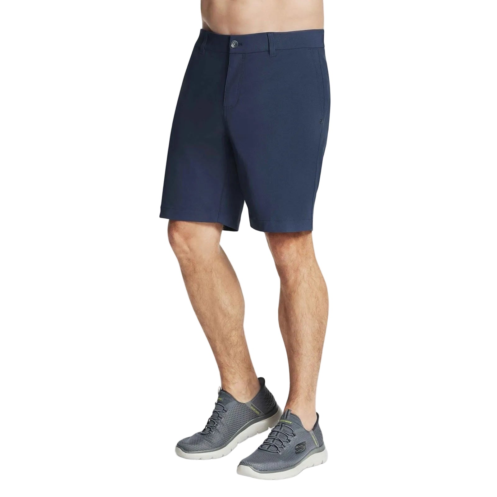 Skechers Premium Everywhere 9 Inch Polyester Herren Graue Knielange Shorts