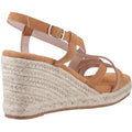 Hush Puppies Jenny Espadrille Wedge Damen Wildleder Keilabsatzschuhe In Tan