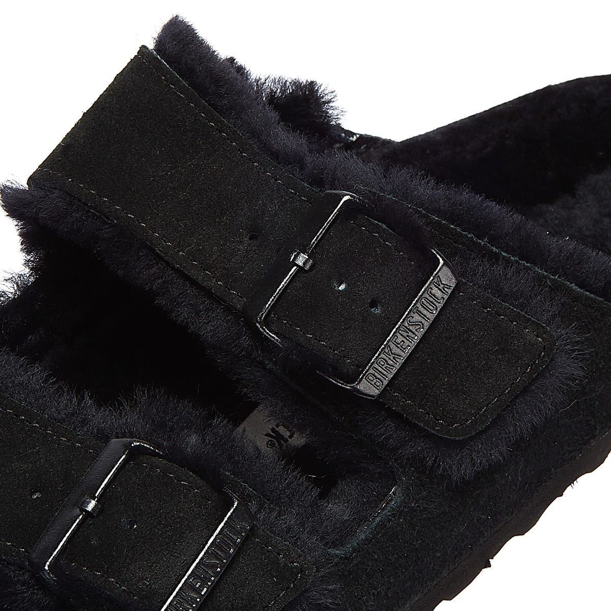 Birkenstock Arizona Pelz Schwarz Sandalen