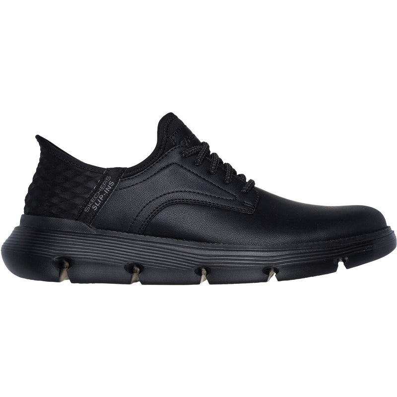 Skechers Garza Gervin Schwarze Farbe Herren-Schnürschuhe Aus Leder