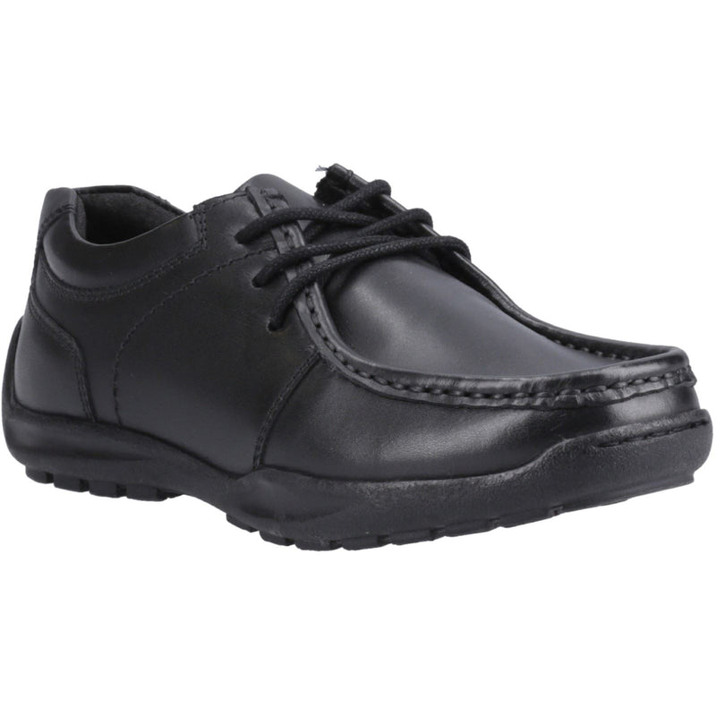 Hush Puppies Mackenzie Die Schwarzen Schnürschuhe Für Jungen Aus Leder
