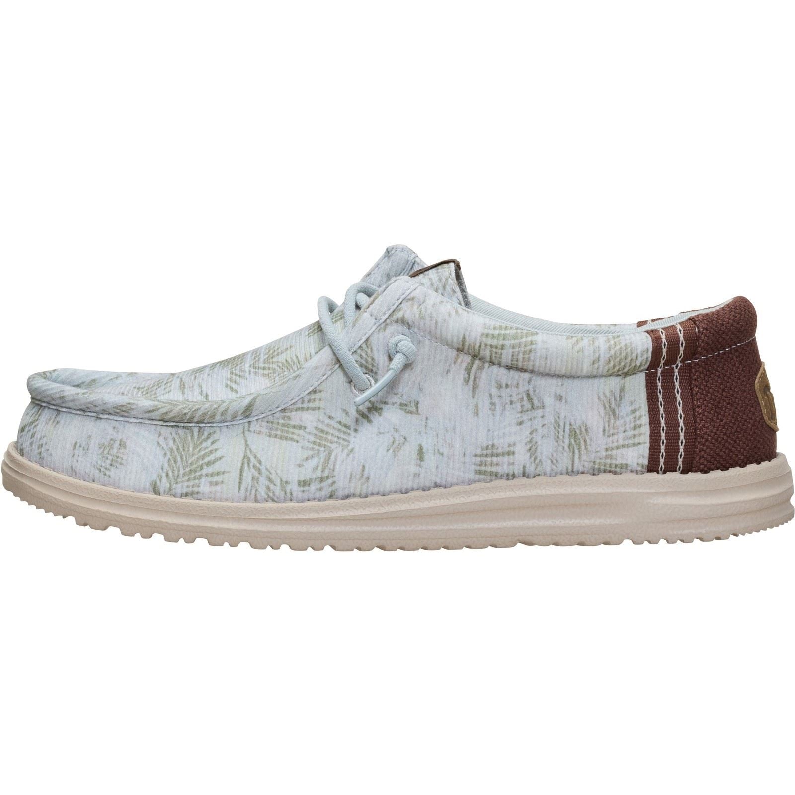 HEYDUDE Wally Washed Textil Herren Hafen Grün/Multi Mokassins