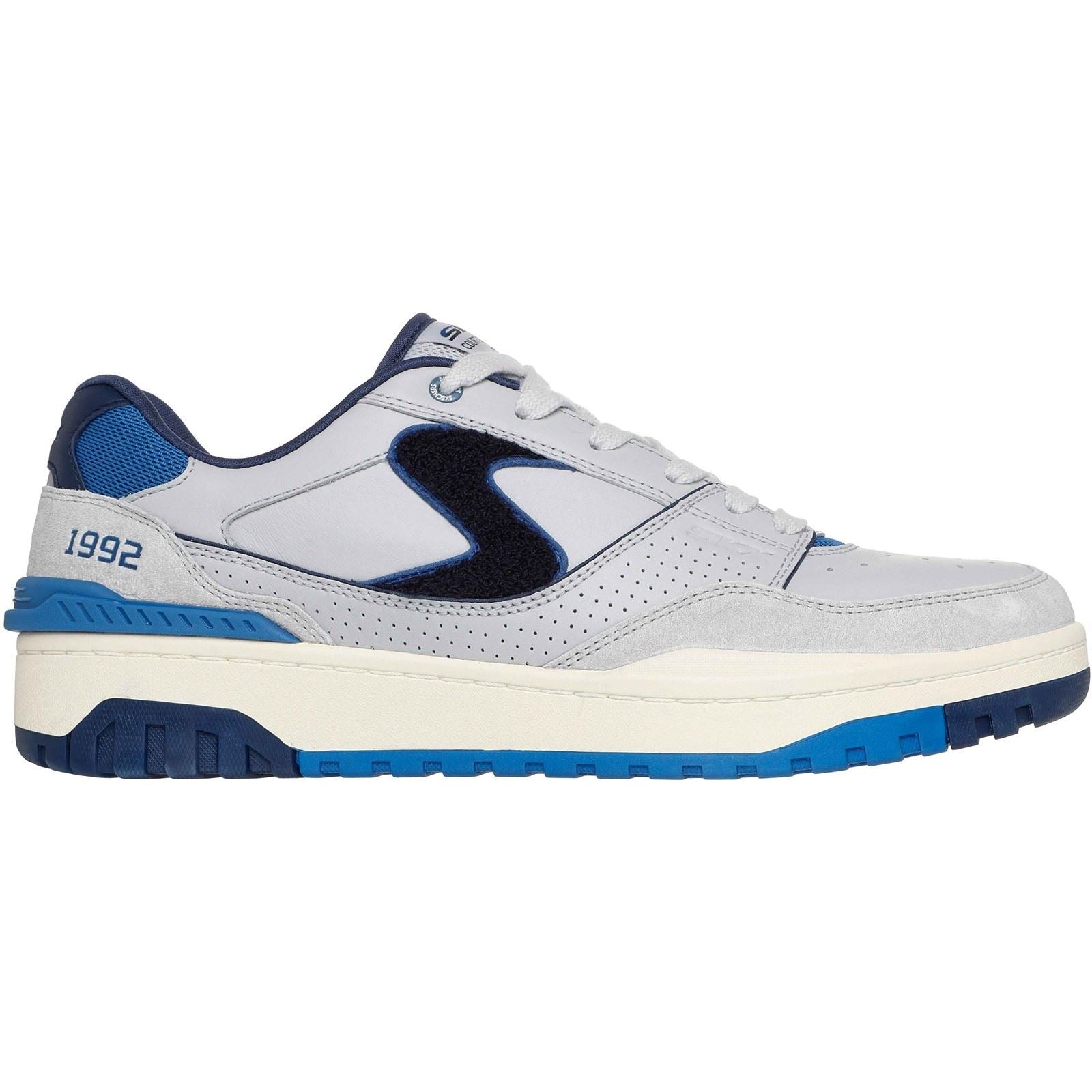 Skechers S-1992 Leder Herren Grau/Blau Sneaker