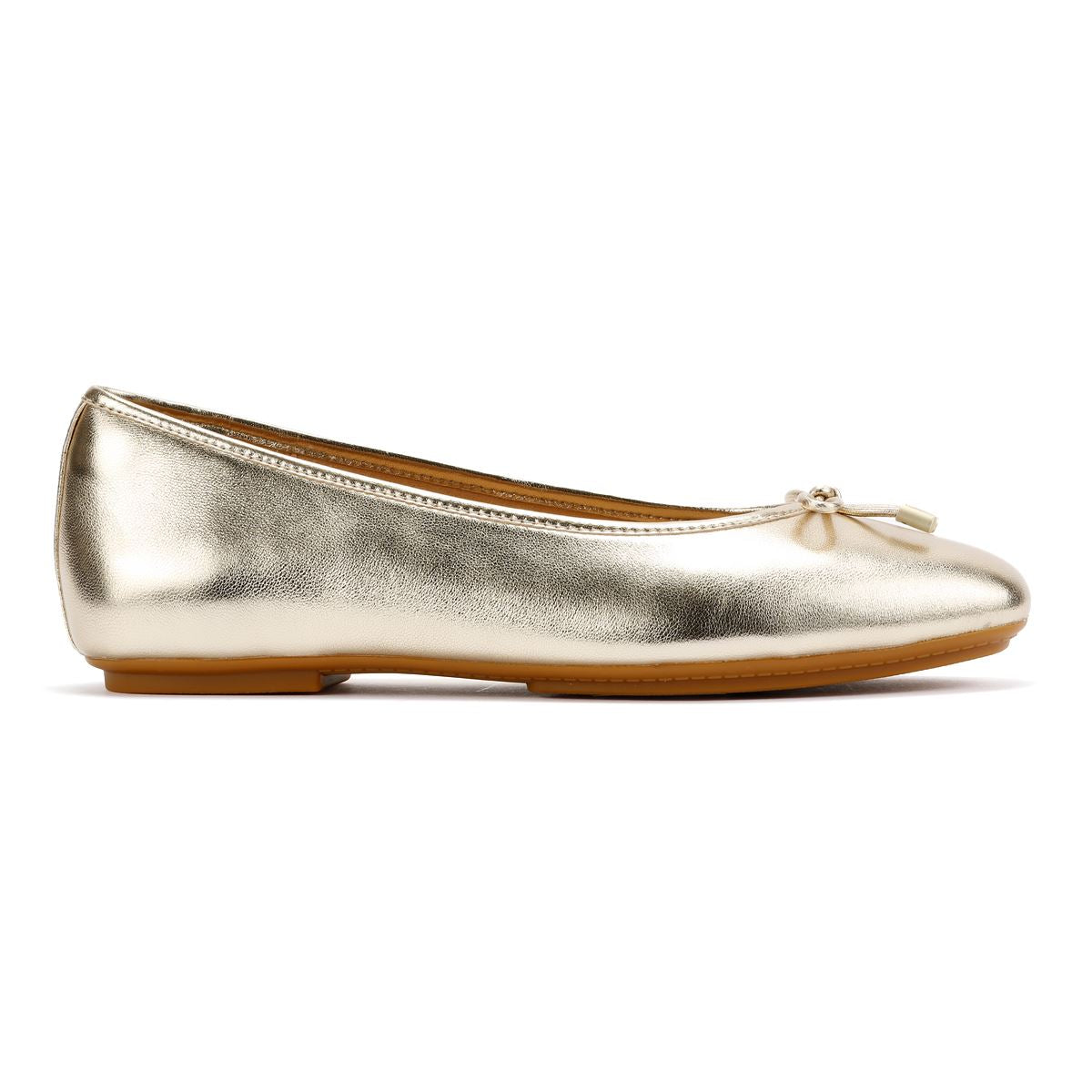 FitFlop Delicato Metallic-Leder Damen Gold Flats