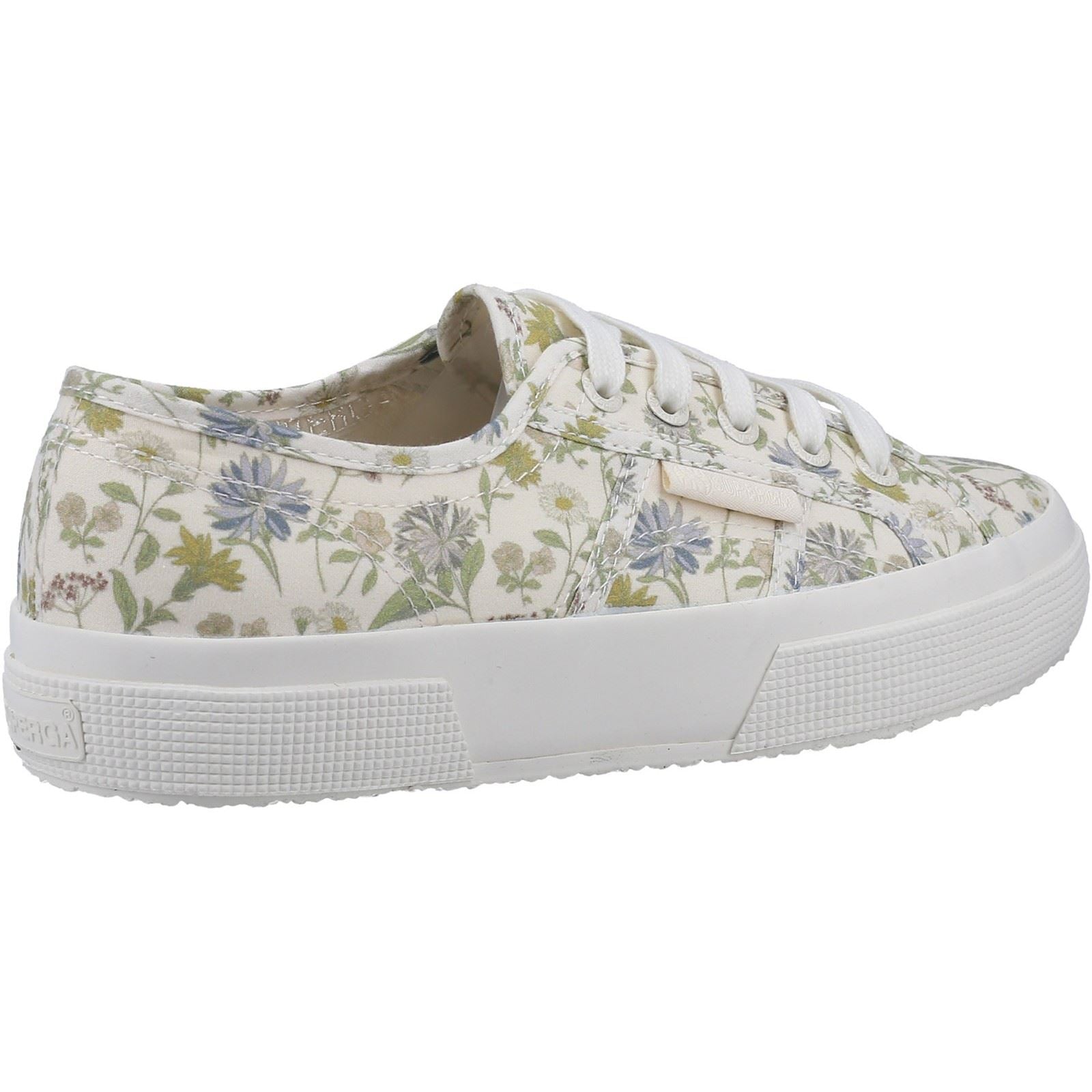 Superga 2750 Floral Print Baumwoll-Damensneaker In Weiß Mit Blumenmuster