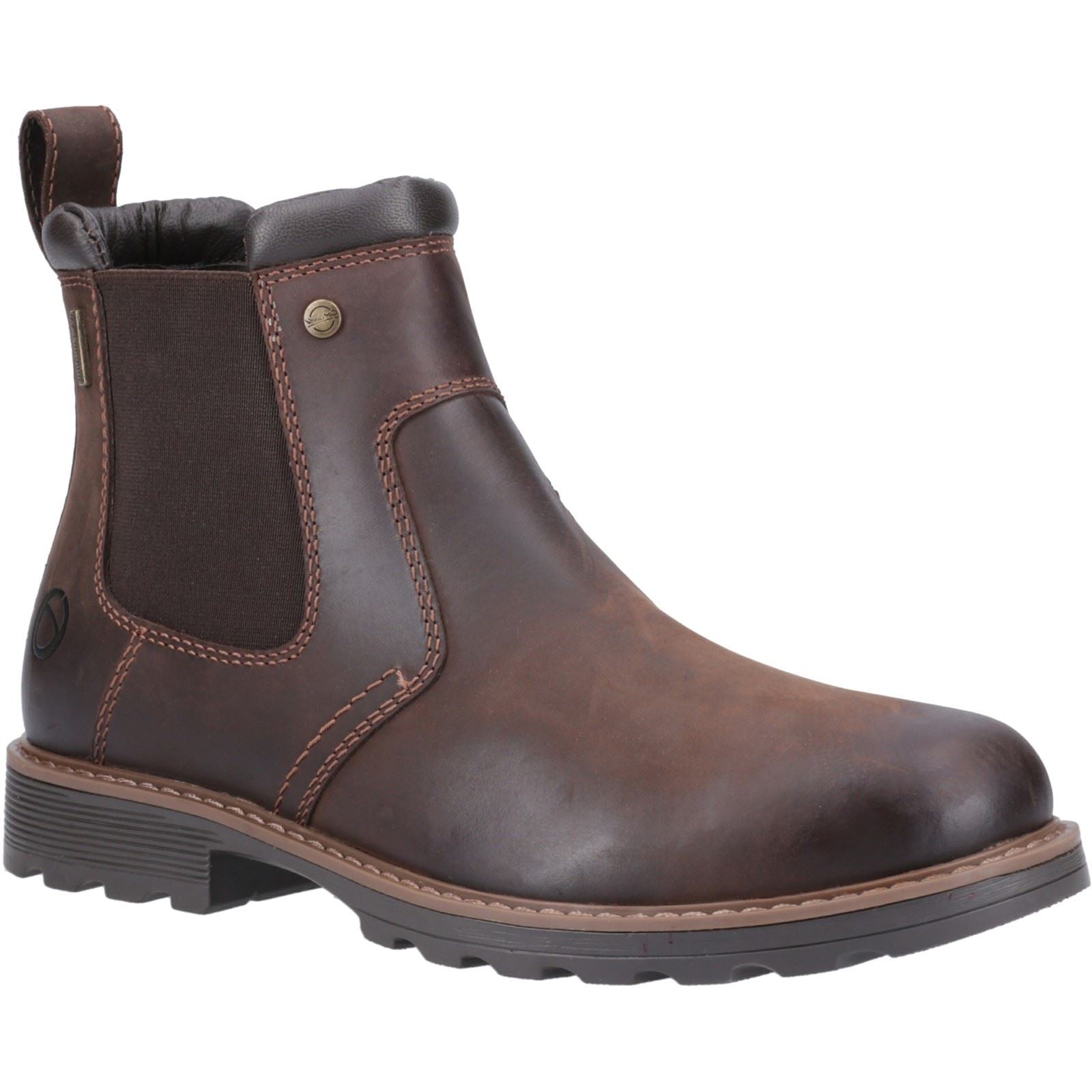 Cotswold Leafield Leder Herren Stiefel Braun