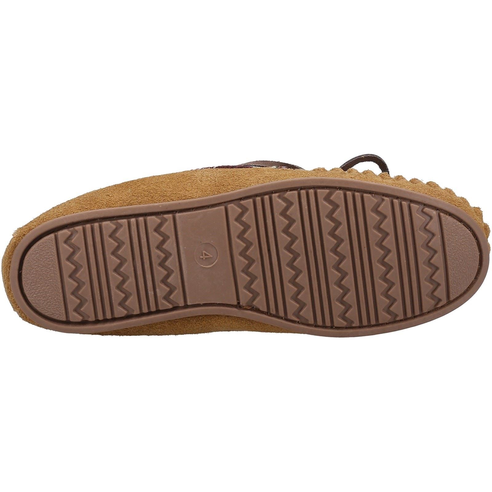 Cotswold Chatsworth Damenhausschuhe aus Veloursleder in Tan