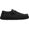 HEYDUDE Wally Sox Herren Bootsschuhe Aus Mikro-Wildleder In Total Schwarz