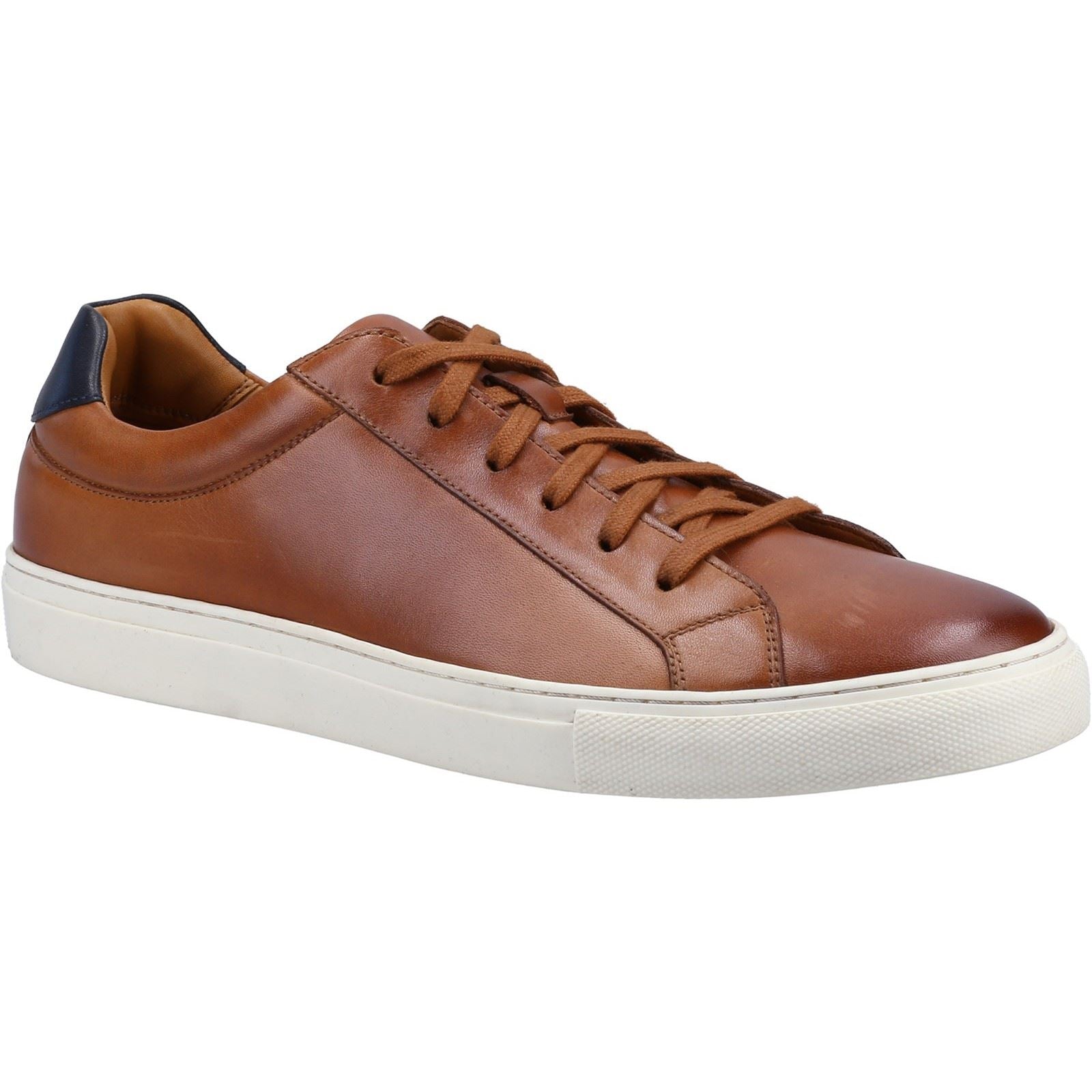 Hush Puppies Colton Leder Herren Turnschuhe In Braun
