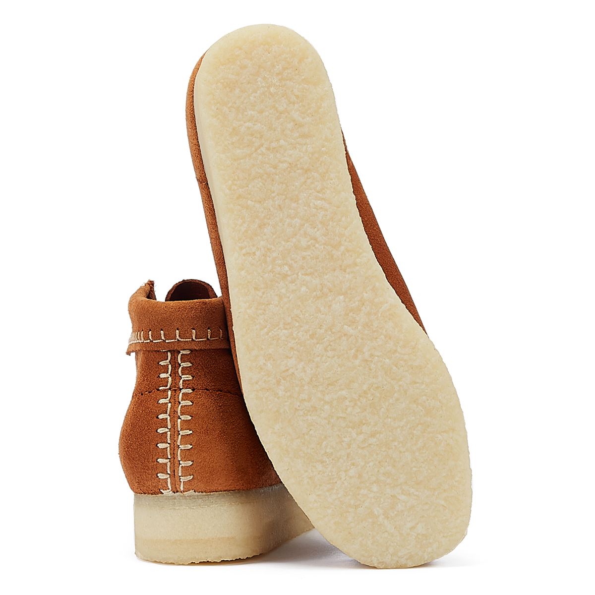 Clarks Wallabee-Stitch-Wildlederdamenstiefel In Ingwer