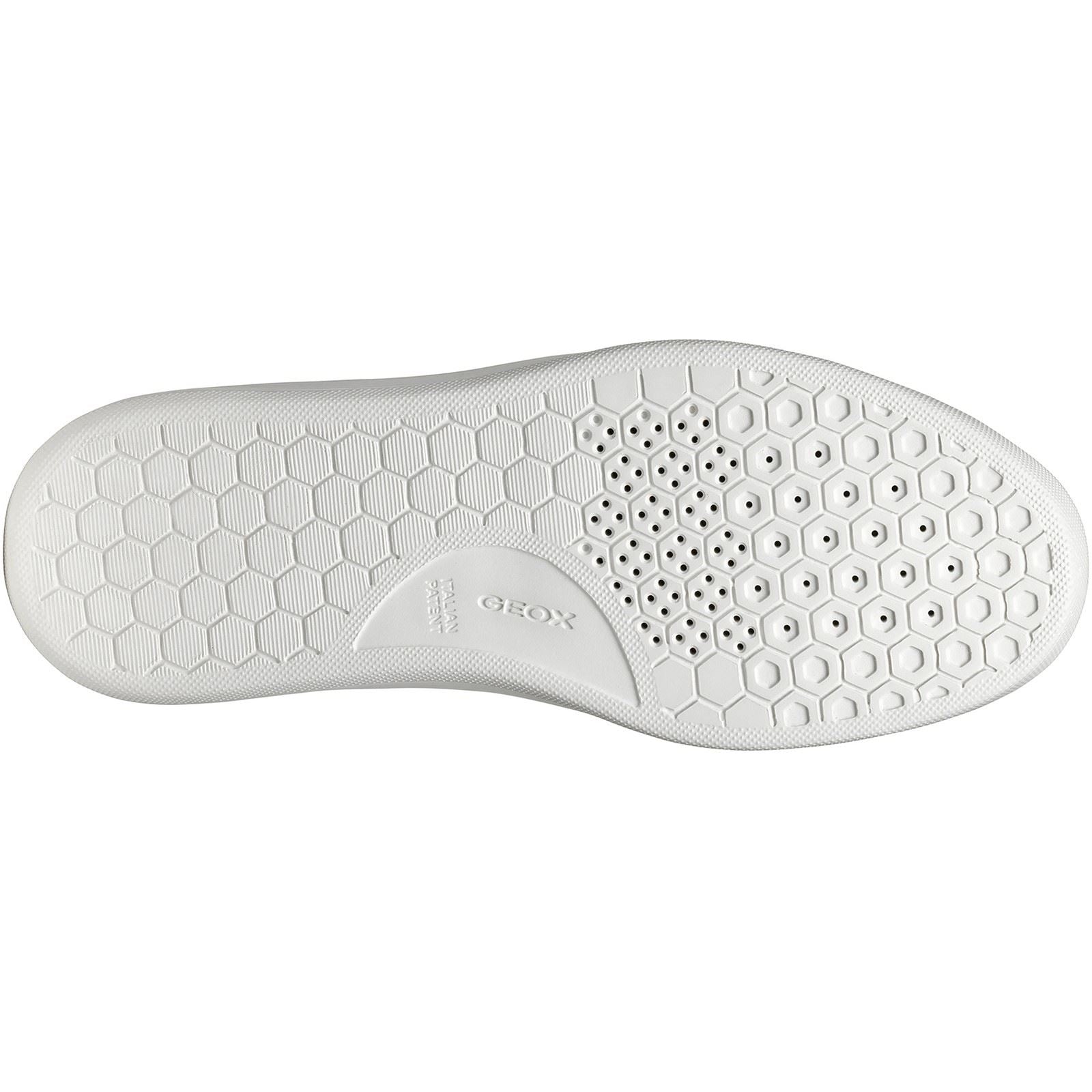 Geox U DEIVEN Leder/Wildleder Herren Sneaker In Sand/Weiß