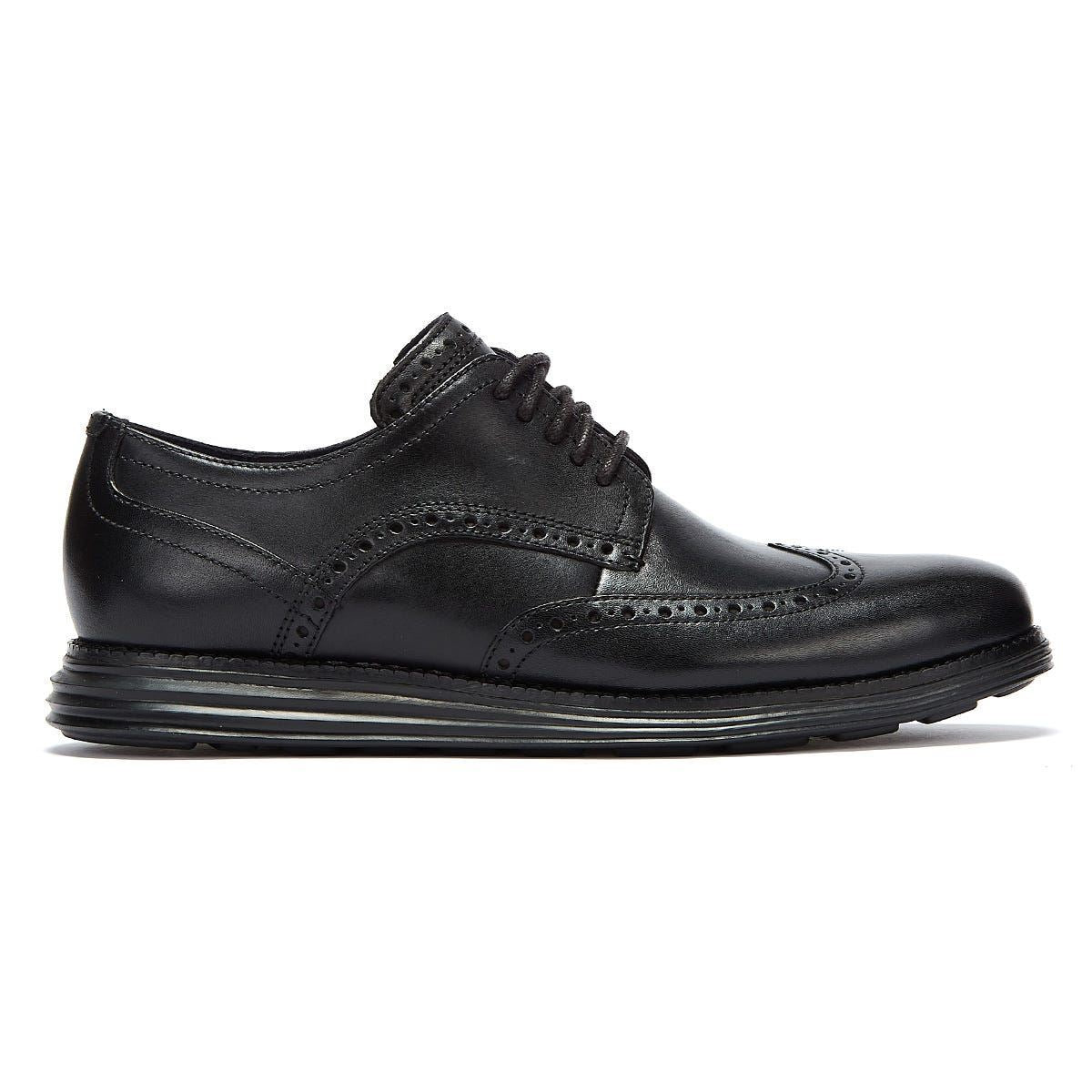 Cole Haan ØriginalGrand Wingtip Oxford Leder Herren Schwarz Schnürschuhe