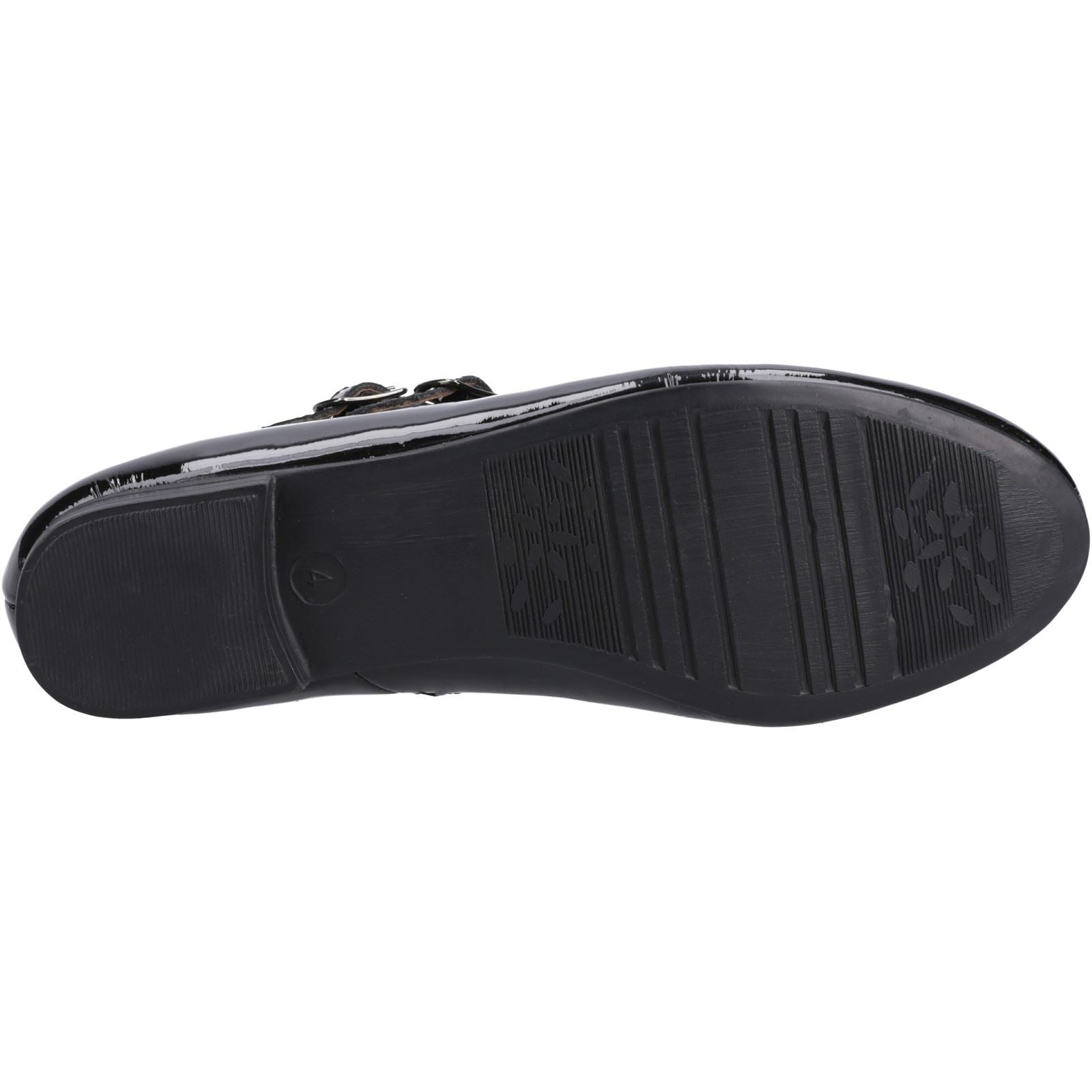 Hush Puppies Nancy Mary Jane Damen Ballerinas Aus Schwarzem Leder